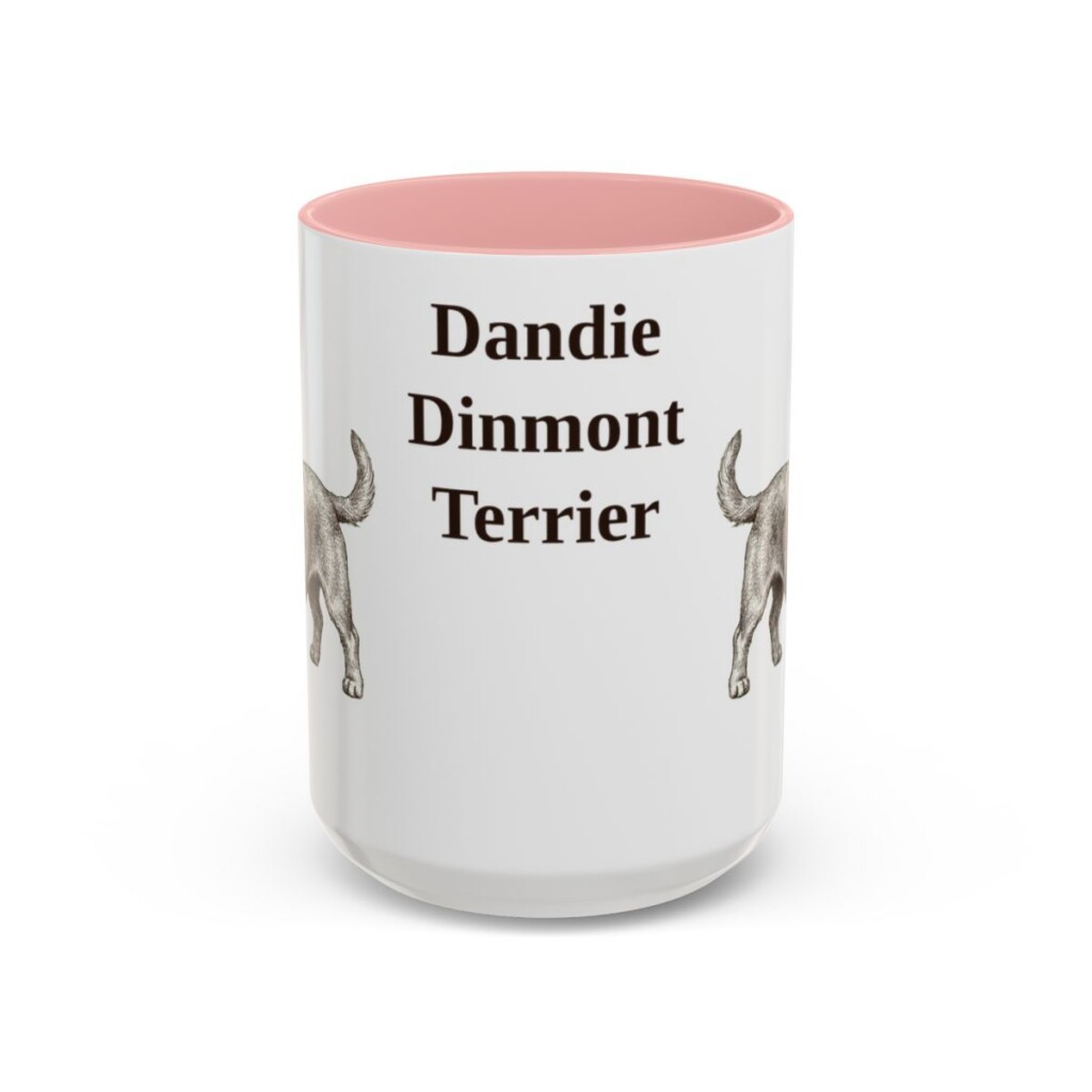 15oz Dandie Dinmont Terrier Mug, Vintage Dog Portrait Coffee Mug, Dog Lover Gift