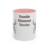 dandie-dinmont-terrier-mug-pink-3 11oz Dandie Dinmont Terrier Mug, Vintage Dog Portrait Coffee Mug, Dog Lover Gift
