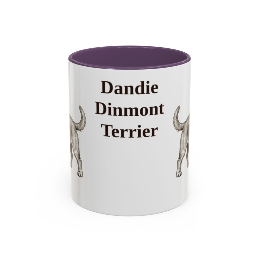 dandie-dinmont-terrier-mug-purple-1 11oz Dandie Dinmont Terrier Mug, Vintage Dog Portrait Coffee Mug, Dog Lover Gift