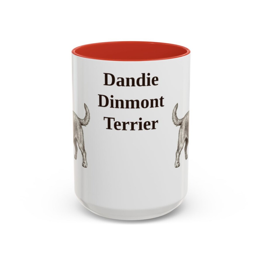 15oz Dandie Dinmont Terrier Mug, Vintage Dog Portrait Coffee Mug, Dog Lover Gift