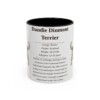 11oz Dandie Dinmont Terrier Mug, Illustrated Dog Breed Facts Coffee Mug, Vintage Dog Keepsake Gift