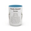 dandie-dinmont-terrier-mug-writeup-light-blue-1 15oz Dandie Dinmont Terrier Mug, Illustrated Dog Breed Facts Coffee Mug, Vintage Dog Keepsake Gift