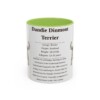 11oz Dandie Dinmont Terrier Mug, Illustrated Dog Breed Facts Coffee Mug, Vintage Dog Keepsake Gift