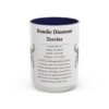 dandie-dinmont-terrier-mug-writeup-navy-1 15oz Dandie Dinmont Terrier Mug, Illustrated Dog Breed Facts Coffee Mug, Vintage Dog Keepsake Gift