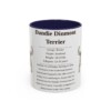 11oz Dandie Dinmont Terrier Mug, Illustrated Dog Breed Facts Coffee Mug, Vintage Dog Keepsake Gift