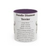 11oz Dandie Dinmont Terrier Mug, Illustrated Dog Breed Facts Coffee Mug, Vintage Dog Keepsake Gift