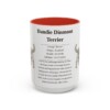 dandie-dinmont-terrier-mug-writeup-red-1 15oz Dandie Dinmont Terrier Mug, Illustrated Dog Breed Facts Coffee Mug, Vintage Dog Keepsake Gift