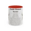 11oz Dandie Dinmont Terrier Mug, Illustrated Dog Breed Facts Coffee Mug, Vintage Dog Keepsake Gift