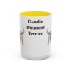 15oz Dandie Dinmont Terrier Mug, Vintage Dog Portrait Coffee Mug, Dog Lover Gift