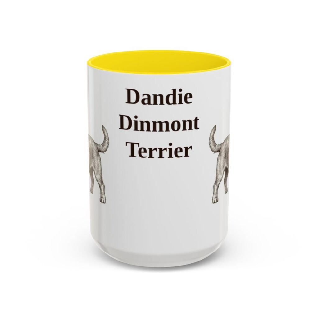 15oz Dandie Dinmont Terrier Mug, Vintage Dog Portrait Coffee Mug, Dog Lover Gift