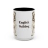 15oz English Bulldog Mug, Vintage Dog Portrait Coffee Mug, Dog Lover Gift