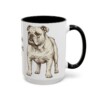 15oz English Bulldog Dog Dad Mug, Vintage Sketch Coffee Mug, Dog Dad Gift
