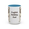 15oz English Bulldog Dog Dad Mug, Vintage Sketch Coffee Mug, Dog Dad Gift