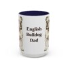 15oz English Bulldog Dog Dad Mug, Vintage Sketch Coffee Mug, Dog Dad Gift