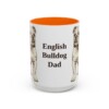 15oz English Bulldog Dog Dad Mug, Vintage Sketch Coffee Mug, Dog Dad Gift