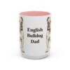 15oz English Bulldog Dog Dad Mug, Vintage Sketch Coffee Mug, Dog Dad Gift