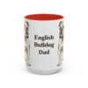 15oz English Bulldog Dog Dad Mug, Vintage Sketch Coffee Mug, Dog Dad Gift