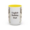 15oz English Bulldog Dog Dad Mug, Vintage Sketch Coffee Mug, Dog Dad Gift