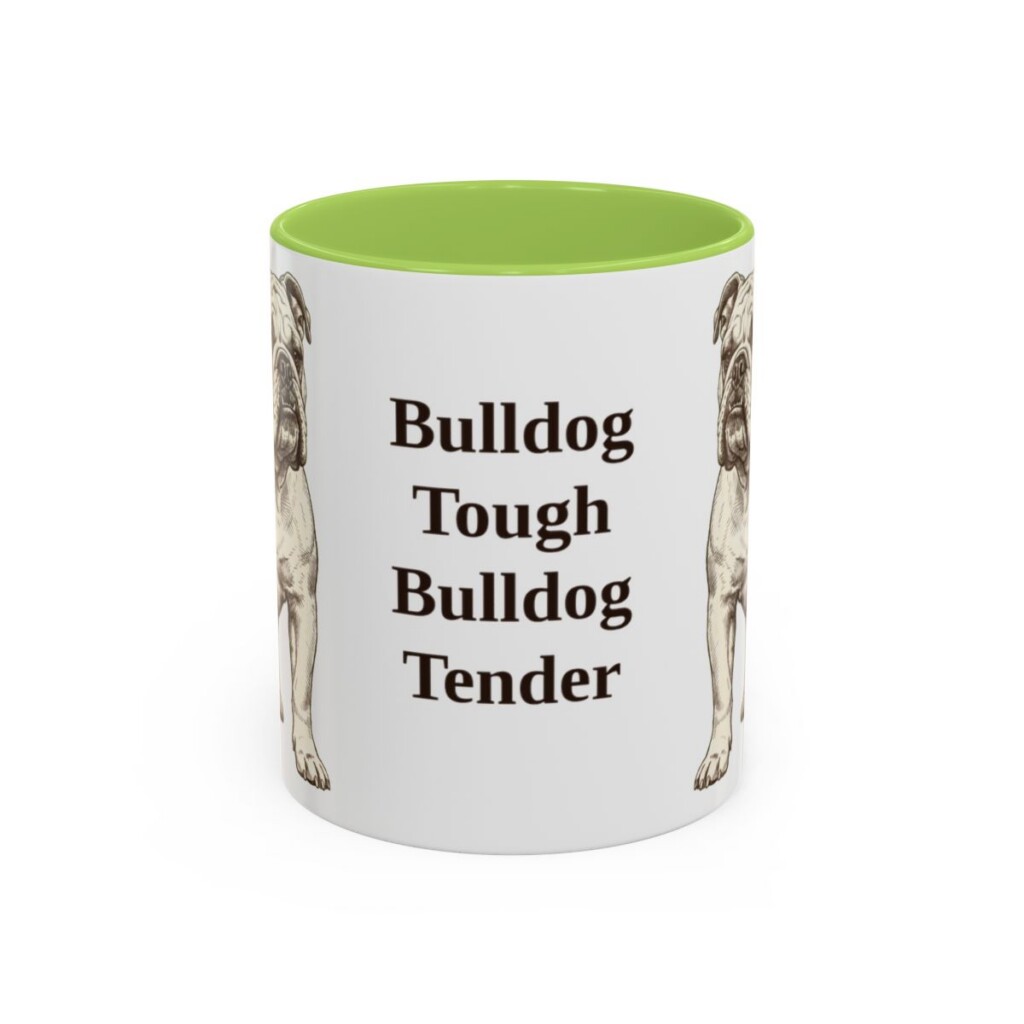 11oz Funny English Bulldog Mug, Bulldog Tough Bulldog Tender, Vintage Dog Coffee Mug, Dog Lover Gift