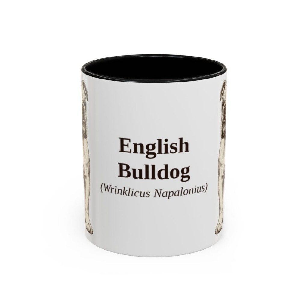11oz English Bulldog Latin Mug, English Bulldog, Vintage Dog Coffee Mug, Dog Lover Gift
