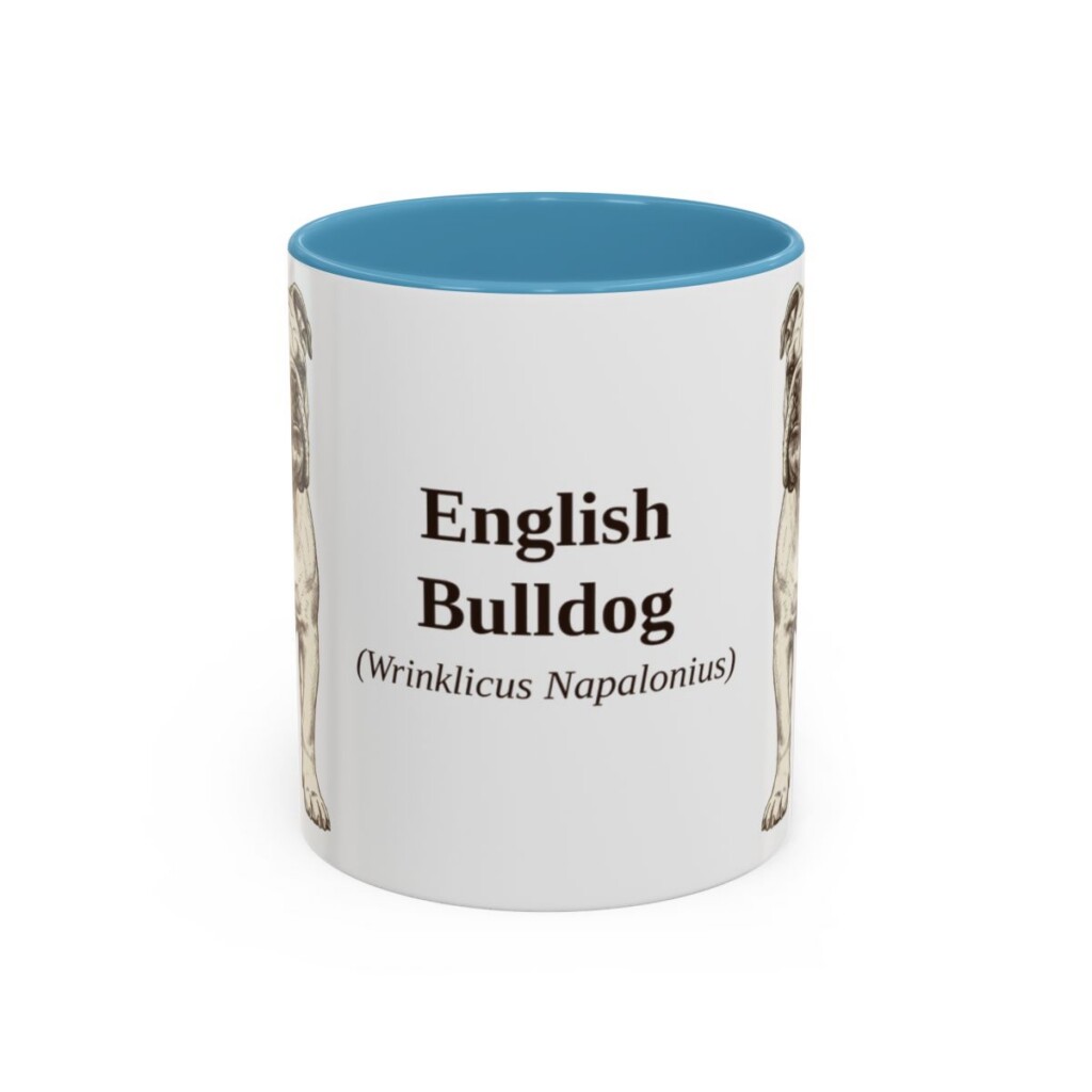 11oz English Bulldog Latin Mug, English Bulldog, Vintage Dog Coffee Mug, Dog Lover Gift