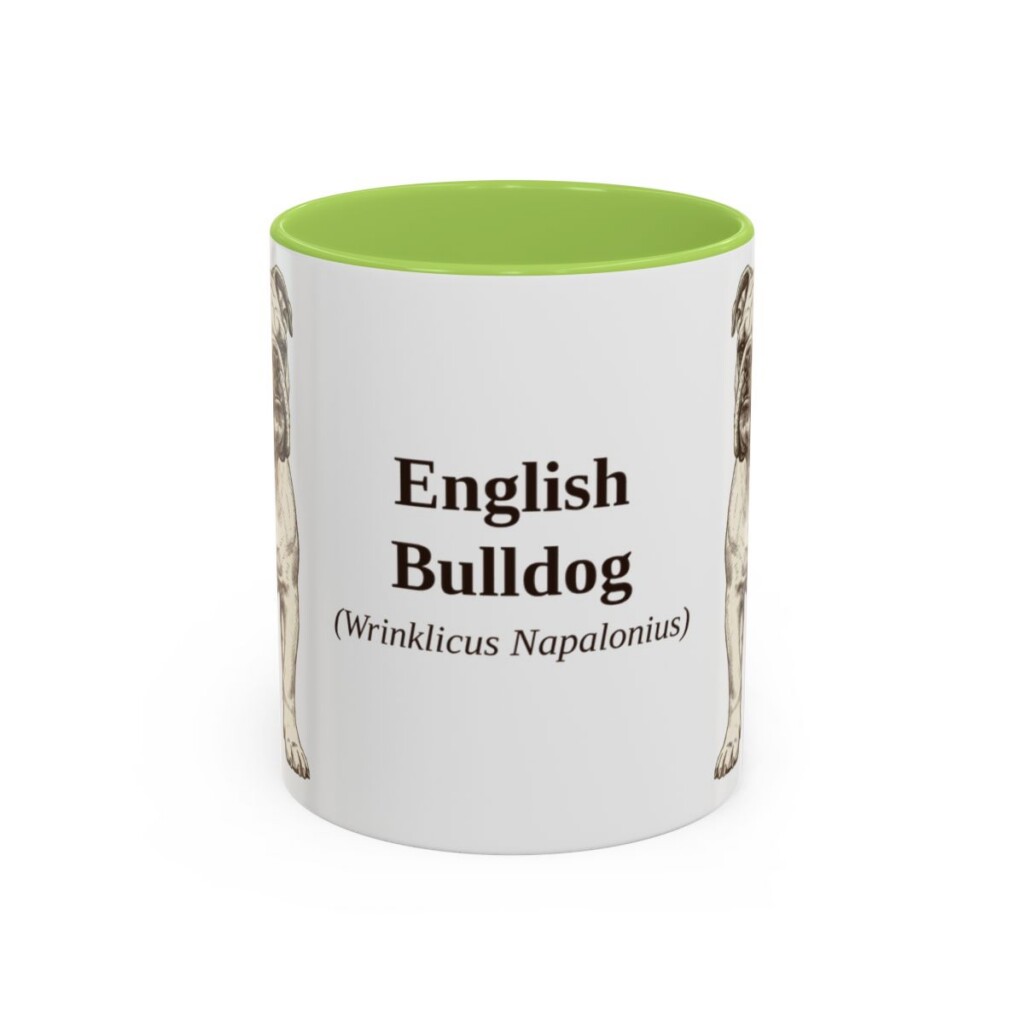 11oz English Bulldog Latin Mug, English Bulldog, Vintage Dog Coffee Mug, Dog Lover Gift