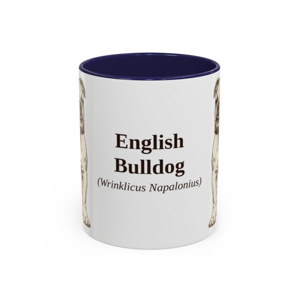 11oz English Bulldog Latin Mug, English Bulldog, Vintage Dog Coffee Mug, Dog Lover Gift