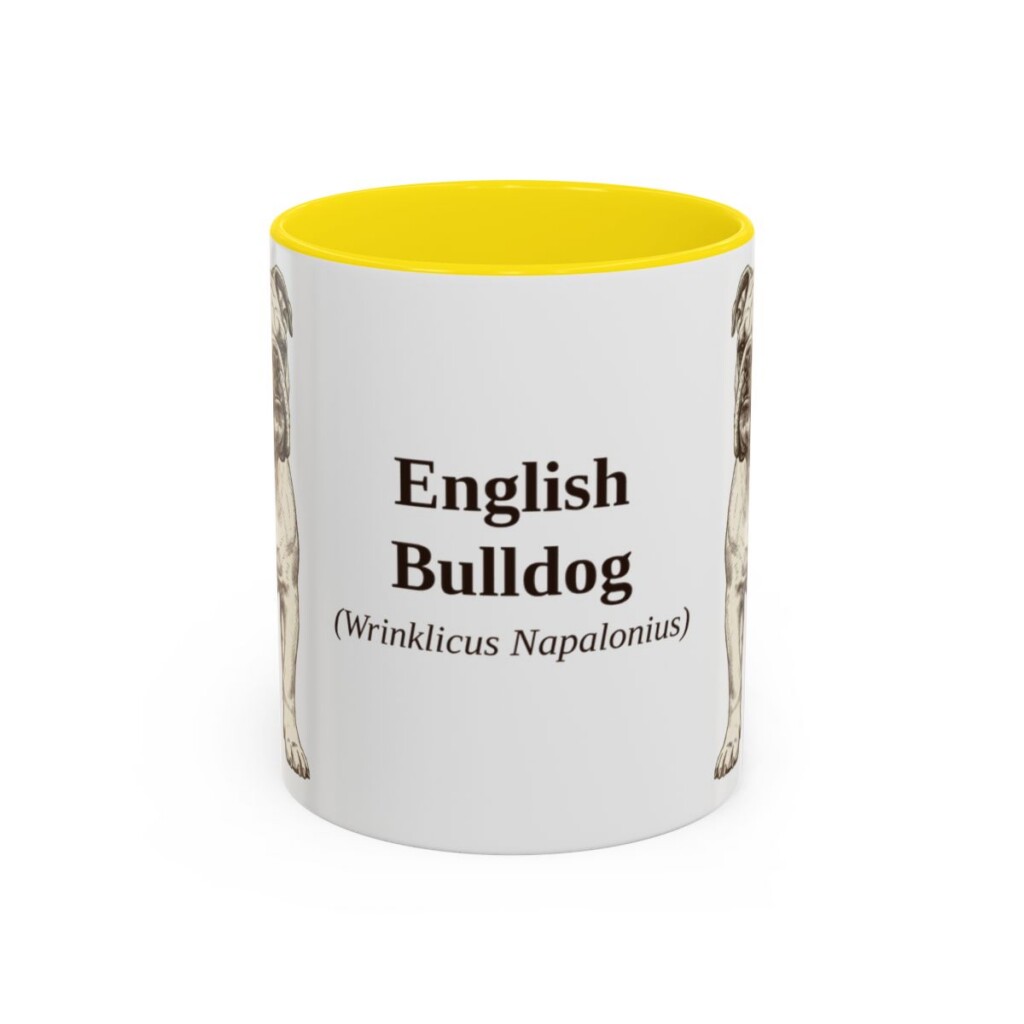 11oz English Bulldog Latin Mug, English Bulldog, Vintage Dog Coffee Mug, Dog Lover Gift