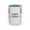 15oz English Bulldog Mug, Vintage Dog Portrait Coffee Mug, Dog Lover Gift