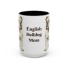 15oz English Bulldog Dog Mom Mug, Vintage Sketch Coffee Mug, Dog Mom Gift