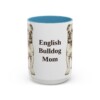 15oz English Bulldog Dog Mom Mug, Vintage Sketch Coffee Mug, Dog Mom Gift