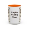 15oz English Bulldog Dog Mom Mug, Vintage Sketch Coffee Mug, Dog Mom Gift