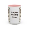 15oz English Bulldog Dog Mom Mug, Vintage Sketch Coffee Mug, Dog Mom Gift