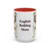 15oz English Bulldog Dog Mom Mug, Vintage Sketch Coffee Mug, Dog Mom Gift
