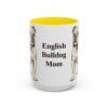 15oz English Bulldog Dog Mom Mug, Vintage Sketch Coffee Mug, Dog Mom Gift
