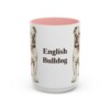 15oz English Bulldog Mug, Vintage Dog Portrait Coffee Mug, Dog Lover Gift