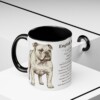 11oz English Bulldog Mug, Illustrated Dog Breed Facts Coffee Mug, Vintage Dog Keepsake Gift