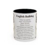 11oz English Bulldog Mug, Illustrated Dog Breed Facts Coffee Mug, Vintage Dog Keepsake Gift