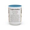 15oz English Bulldog Mug, Illustrated Dog Breed Facts Coffee Mug, Vintage Dog Keepsake Gift