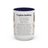 15oz English Bulldog Mug, Illustrated Dog Breed Facts Coffee Mug, Vintage Dog Keepsake Gift