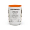 15oz English Bulldog Mug, Illustrated Dog Breed Facts Coffee Mug, Vintage Dog Keepsake Gift
