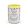 15oz English Bulldog Mug, Illustrated Dog Breed Facts Coffee Mug, Vintage Dog Keepsake Gift