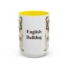 15oz English Bulldog Mug, Vintage Dog Portrait Coffee Mug, Dog Lover Gift