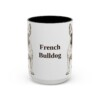 15oz French Bulldog Mug, Vintage Dog Portrait Coffee Mug, Dog Lover Gift