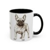 french-bulldog-mug-black-right-1 11oz French Bulldog Mug, Vintage Dog Portrait Coffee Mug, Dog Lover Gift