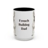 15oz French Bulldog Dog Dad Mug, Vintage Sketch Coffee Mug, Dog Dad Gift