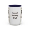 15oz French Bulldog Dog Dad Mug, Vintage Sketch Coffee Mug, Dog Dad Gift
