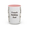 15oz French Bulldog Dog Dad Mug, Vintage Sketch Coffee Mug, Dog Dad Gift
