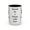15oz Funny French Bulldog Mug, Kissed by a Potato with Ears, Vintage Dog Coffee Mug, Dog Lover Gift