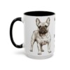 15oz Funny French Bulldog Mug, Kissed by a Potato with Ears, Vintage Dog Coffee Mug, Dog Lover Gift